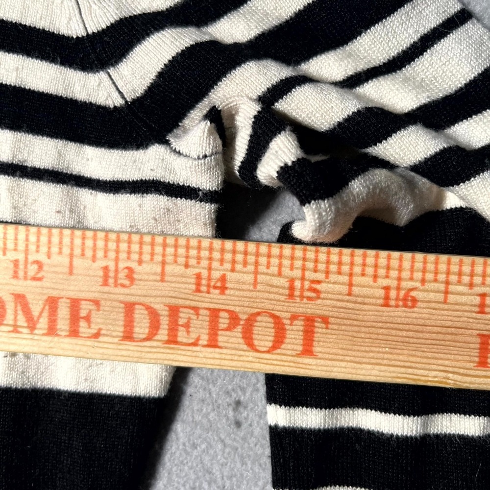 Guess Los Angeles Sweater Dress Womens Small Black White Fold Over Off Shoulder - Picture 5 of 8